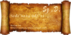 Székely Dézi névjegykártya