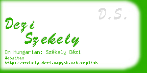 dezi szekely business card