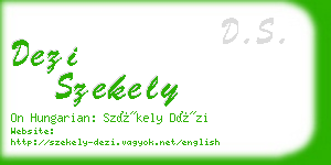 dezi szekely business card